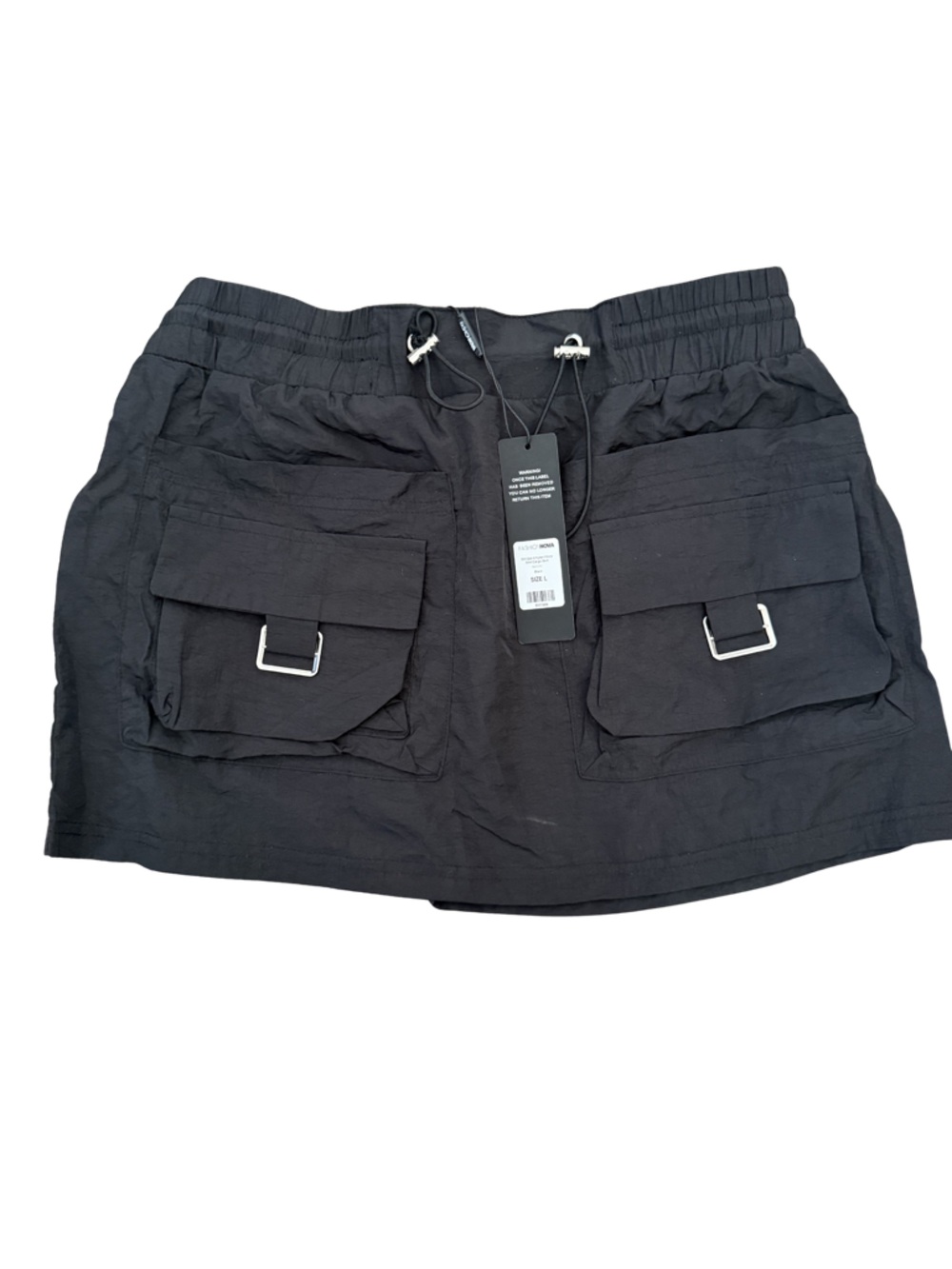 Black Cargo Skirt